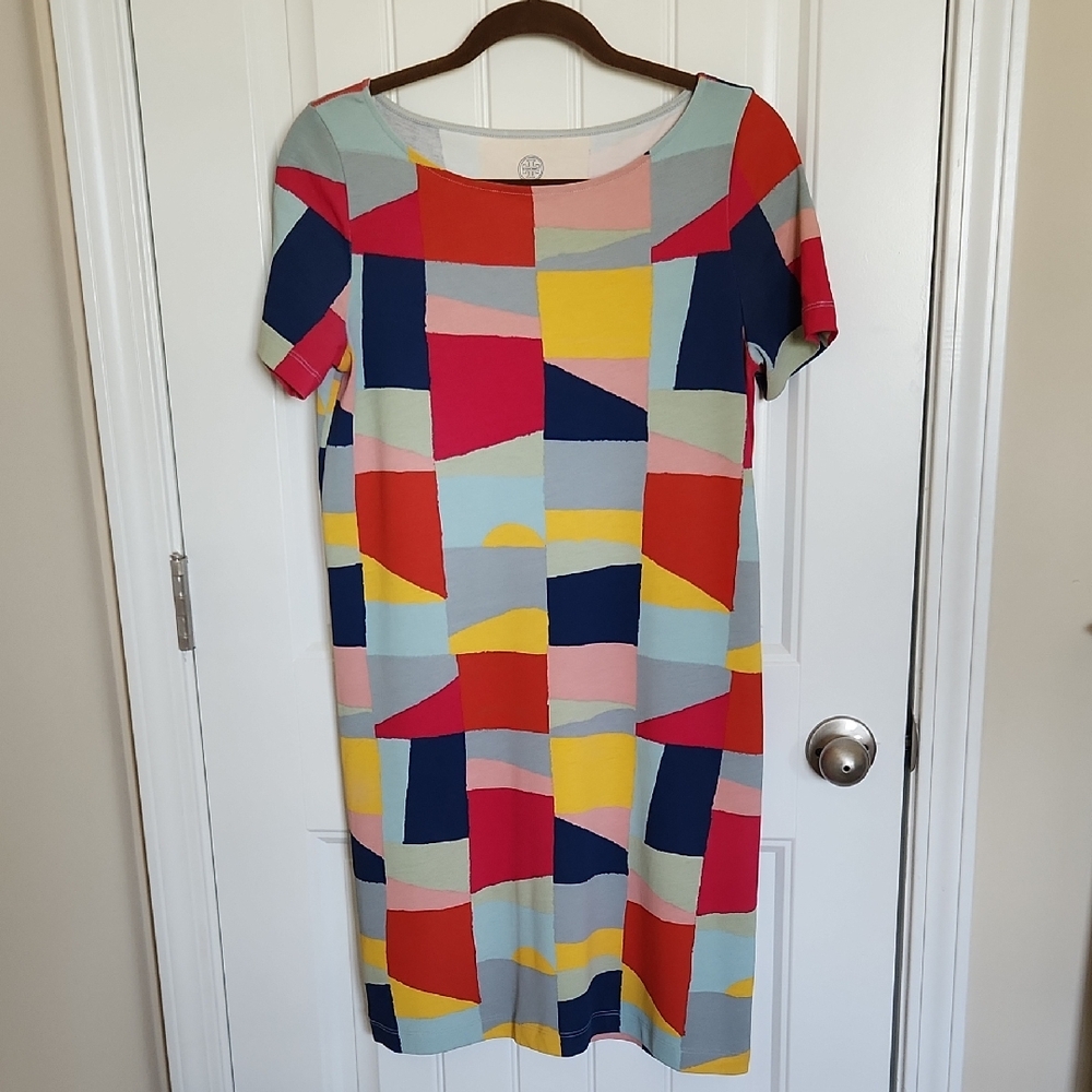 Tory Burch Colorful Geometric Midi Dress